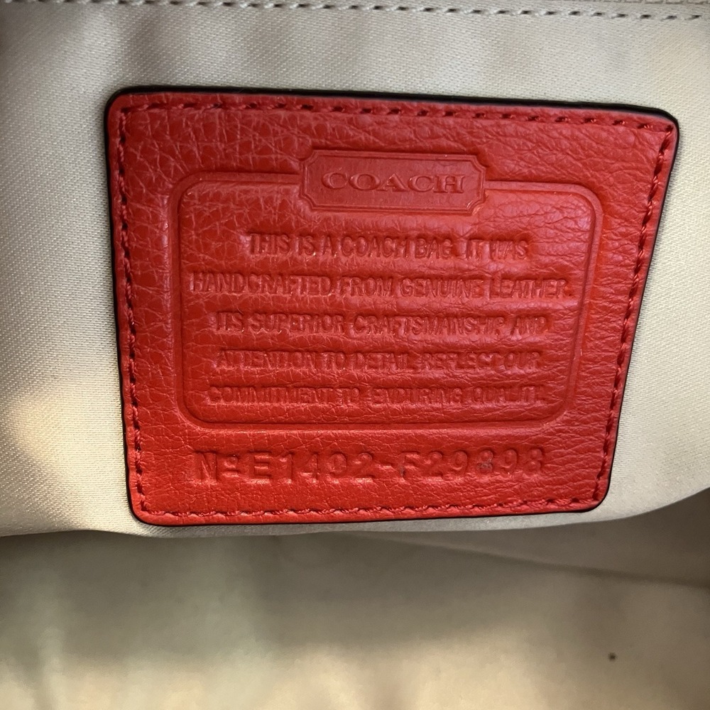 Coach Park Leather Carrie Tote Red ‎ Handbag F29898 - Picture 4 of 8